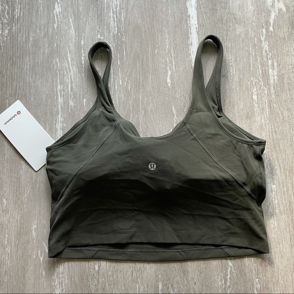 Sold Lululemon Align Cropped Tank Top - Dark Olive - Picture 2 of 5